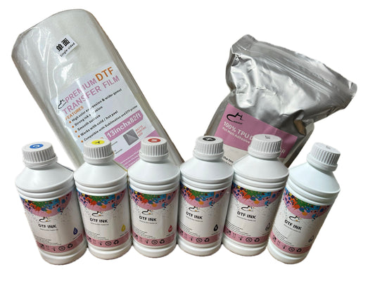 Haolic DTF BUNDLE CYMKWW, Powder,Film